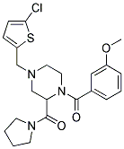 4-[(5-CHLORO-2-THIENYL)METHYL]-1-(3-METHOXYBENZOYL)-2-(PYRROLIDIN-1-YLCARBONYL)PIPERAZINE 结构式