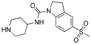5-(METHYLSULFONYL)-N-PIPERIDIN-4-YLINDOLINE-1-CARBOXAMIDE 结构式