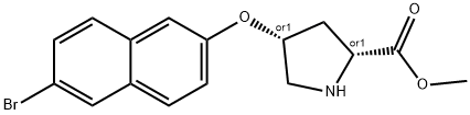 METHYL (2S,4S)-4-[(6-BROMO-2-NAPHTHYL)OXY]-2-PYRROLIDINECARBOXYLATE 结构式