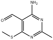 4-氨基-2-甲基-6-(甲硫基)嘧啶-5-甲醛 结构式