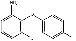 3-CHLORO-2-(4-FLUOROPHENOXY)ANILINE 结构式