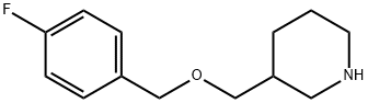 3-([(4-FLUOROBENZYL)OXY]METHYL)PIPERIDINE 结构式