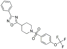 4-(3-PHENYL-1,2,4-OXADIAZOL-5-YL)-1-([4-(TRIFLUOROMETHOXY)PHENYL]SULFONYL)PIPERIDINE 结构式