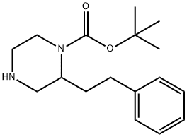 2-PHENETHYL-PIPERAZINE-1-CARBOXYLIC ACID TERT-BUTYL ESTER 结构式