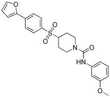 4-([4-(2-FURYL)PHENYL]SULFONYL)-N-(3-METHOXYPHENYL)PIPERIDINE-1-CARBOXAMIDE 结构式