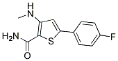5-(4-FLUORO-PHENYL)-3-METHYLAMINO-THIOPHENE-2-CARBOXYLIC ACID AMIDE 结构式