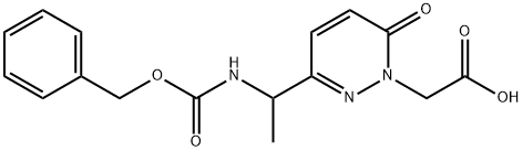 [3-(1-BENZYLOXYCARBONYLAMINO-ETHYL)-6-OXO-6H-PYRIDAZIN-1-YL] ACETIC ACID 结构式