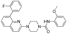 4-[8-(2-FLUOROPHENYL)QUINOLIN-2-YL]-N-(2-METHOXYPHENYL)PIPERAZINE-1-CARBOXAMIDE 结构式