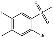 1-溴-4-氟-5-甲基-2-(甲基磺酰基)苯 结构式