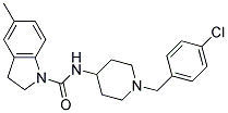 N-[1-(4-CHLOROBENZYL)PIPERIDIN-4-YL]-5-METHYLINDOLINE-1-CARBOXAMIDE 结构式