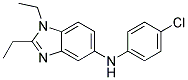 (4-CHLORO-PHENYL)-(1,2-DIETHYL-1H-BENZOIMIDAZOL-5-YL)-AMINE 结构式