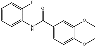 N-(2-氟苯基)-3,4-二甲氧基苯甲酰胺 结构式