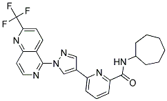 N-CYCLOHEPTYL-6-(1-[2-(TRIFLUOROMETHYL)-1,6-NAPHTHYRIDIN-5-YL]-1H-PYRAZOL-4-YL)PYRIDINE-2-CARBOXAMIDE 结构式