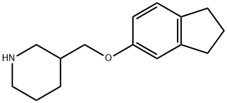 3-[(2,3-DIHYDRO-1H-INDEN-5-YLOXY)METHYL]PIPERIDINE 结构式