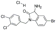 3-AMINO-5-BROMO-1-(3,4-DICHLORO-BENZYL)-1,3-DIHYDRO-INDOL-2-ONE HYDROCHLORIDE 结构式