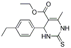 ETHYL 4-(4-ETHYLPHENYL)-6-METHYL-2-THIOXO-1,2,3,4-TETRAHYDROPYRIMIDINE-5-CARBOXYLATE 结构式