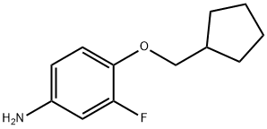 4-(环戊基甲氧基)-3-氟苯胺 结构式