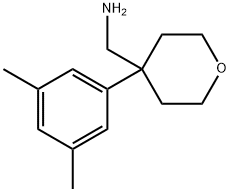 C-[4-(3,5-DIMETHYL-PHENYL)-TETRAHYDRO-PYRAN-4-YL]-METHYLAMINE 结构式