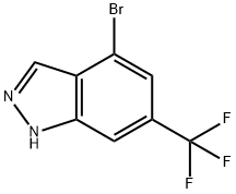 4-溴-6-三氟甲基-吲唑 结构式