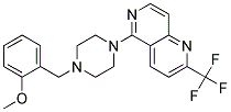 5-[4-(2-METHOXYBENZYL)PIPERAZIN-1-YL]-2-(TRIFLUOROMETHYL)-1,6-NAPHTHYRIDINE 结构式