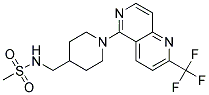 N-((1-[2-(TRIFLUOROMETHYL)-1,6-NAPHTHYRIDIN-5-YL]PIPERIDIN-4-YL)METHYL)METHANESULFONAMIDE 结构式