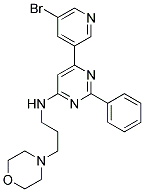 [6-(5-BROMO-PYRIDIN-3-YL)-2-PHENYL-PYRIMIDIN-4-YL]-(3-MORPHOLIN-4-YL-PROPYL)-AMINE 结构式