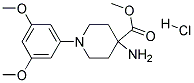 METHYL 4-AMINO-1-(3,5-DIMETHOXYPHENYL)PIPERIDINE-4-CARBOXYLATE HYDROCHLORIDE 结构式