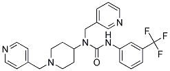 N-(PYRIDIN-3-YLMETHYL)-N-[1-(PYRIDIN-4-YLMETHYL)PIPERIDIN-4-YL]-N'-[3-(TRIFLUOROMETHYL)PHENYL]UREA 结构式