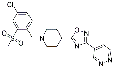 4-(5-(1-[4-CHLORO-2-(METHYLSULFONYL)BENZYL]PIPERIDIN-4-YL)-1,2,4-OXADIAZOL-3-YL)PYRIDAZINE 结构式