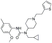 N-(CYCLOPROPYLMETHYL)-N'-(2-METHOXY-5-METHYLPHENYL)-N-(1-[2-(2-THIENYL)ETHYL]PIPERIDIN-4-YL)UREA 结构式