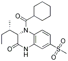 (3S)-4-(CYCLOHEXYLCARBONYL)-3-[(1S)-1-METHYLPROPYL]-7-(METHYLSULFONYL)-3,4-DIHYDROQUINOXALIN-2(1H)-ONE 结构式