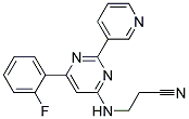 3-([6-(2-FLUOROPHENYL)-2-PYRIDIN-3-YLPYRIMIDIN-4-YL]AMINO)PROPANENITRILE 结构式