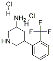 5-(2-(TRIFLUOROMETHYL)PHENYL)PIPERIDIN-3-AMINE DIHYDROCHLORIDE 结构式
