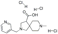 8-METHYL-2-PYRIDIN-3-YLMETHYL-2,8-DIAZA-SPIRO[4.5]DECANE-4-CARBOXYLIC ACID TRIHYDROCHLORIDE 结构式