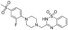 3-((4-[2-FLUORO-4-(METHYLSULFONYL)PHENYL]PIPERAZIN-1-YL)METHYL)-2H-1,2,4-BENZOTHIADIAZINE 1,1-DIOXIDE 结构式