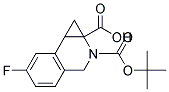 2-(TERT-BUTOXYCARBONYL)-6-FLUORO-1A,2,3,7B-TETRAHYDRO-1H-CYCLOPROPA[C]ISOQUINOLINE-1A-CARBOXYLIC ACID 结构式