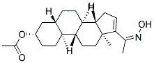 ACETIC ACID (3S,5S,8R,9S,10S,13S,14S)-17-(1-[(Z)-HYDROXYIMINO]-ETHYL)-10,13-DIMETHYL-2,3,4,5,6,7,8,9,10,11,12,13,14,15-TETRADECAHYDRO-1H-CYCLOPENTA[A]PHENANTHREN-3-YL ESTER 结构式