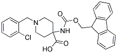 4-(((9H-FLUOREN-9-YL)METHOXY)CARBONYLAMINO)-1-(2-CHLOROBENZYL)PIPERIDINE-4-CARBOXYLIC ACID 结构式