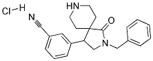 3-(2-BENZYL-1-OXO-2,8-DIAZASPIRO[4.5]DECAN-4-YL)BENZONITRILE HYDROCHLORIDE 结构式