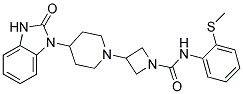 N-[2-(METHYLTHIO)PHENYL]-3-[4-(2-OXO-2,3-DIHYDRO-1H-BENZIMIDAZOL-1-YL)PIPERIDIN-1-YL]AZETIDINE-1-CARBOXAMIDE 结构式