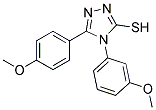 4-(3-METHOXYPHENYL)-5-(4-METHOXYPHENYL)-4H-1,2,4-TRIAZOLE-3-THIOL 结构式