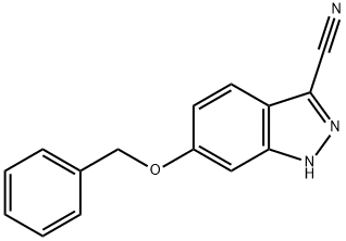 6-BENZYLOXY-1H-INDAZOLE-3-CARBONITRILE 结构式