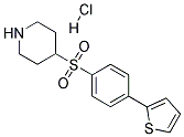 4-[(4-THIEN-2-YLPHENYL)SULFONYL]PIPERIDINE HYDROCHLORIDE 结构式