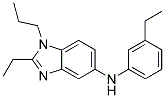 (3-Ethyl-phenyl)-(2-ethyl-1-propyl-1H-benzoimidazol-5-yl)-amine 结构式