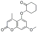7-Methoxy-4-methyl-5-(2-oxo-cyclohexyloxy)-chromen-2-one 结构式