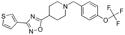 4-[3-(3-THIENYL)-1,2,4-OXADIAZOL-5-YL]-1-[4-(TRIFLUOROMETHOXY)BENZYL]PIPERIDINE 结构式