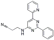3-[(2-PHENYL-6-PYRIDIN-2-YLPYRIMIDIN-4-YL)AMINO]PROPANENITRILE 结构式