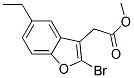 METHYL (2-BROMO-5-ETHYL-1-BENZOFURAN-3-YL)ACETATE 结构式