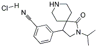 3-(2-ISOPROPYL-1-OXO-2,8-DIAZASPIRO[4.5]DECAN-4-YL)BENZONITRILE HYDROCHLORIDE 结构式