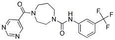 4-(PYRIMIDIN-5-YLCARBONYL)-N-[3-(TRIFLUOROMETHYL)PHENYL]-1,4-DIAZEPANE-1-CARBOXAMIDE 结构式